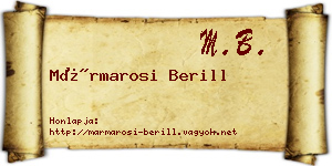 Mármarosi Berill névjegykártya